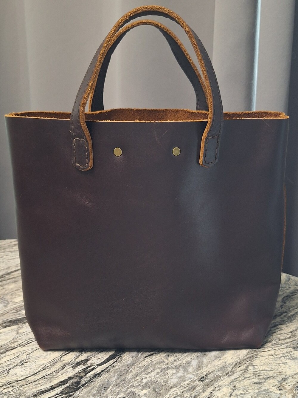 Portland Leather  Mini Crossbody Tote, EUC, GRIZZLY - Picture 2 of 9